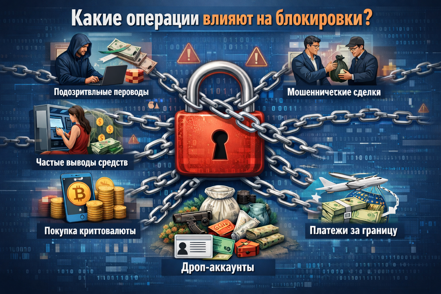 Какие операции оказывают существенное влияние на блок по 115 ФЗ?