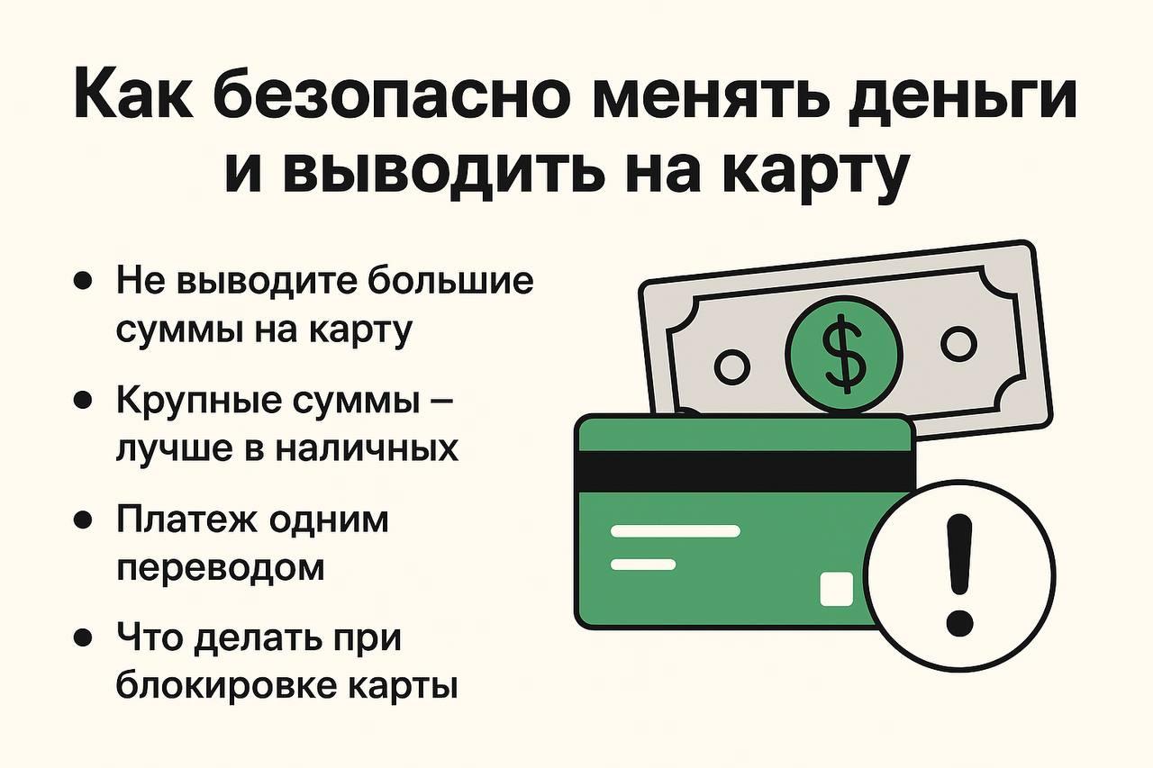 Как безопасно менять деньги и выводить на карту